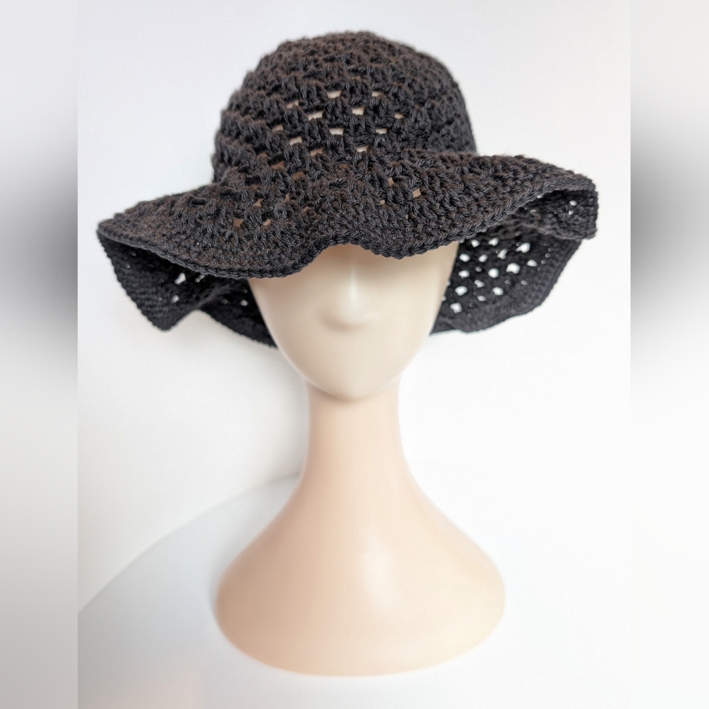 NEW, Crochet sunny bucket hat, 100% cotton, handmade